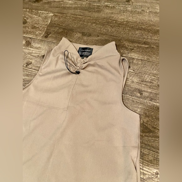 Rare sleeveless dress tunic asymmetrical Small Wool Asian Fashion designer - Picture 2 of 8